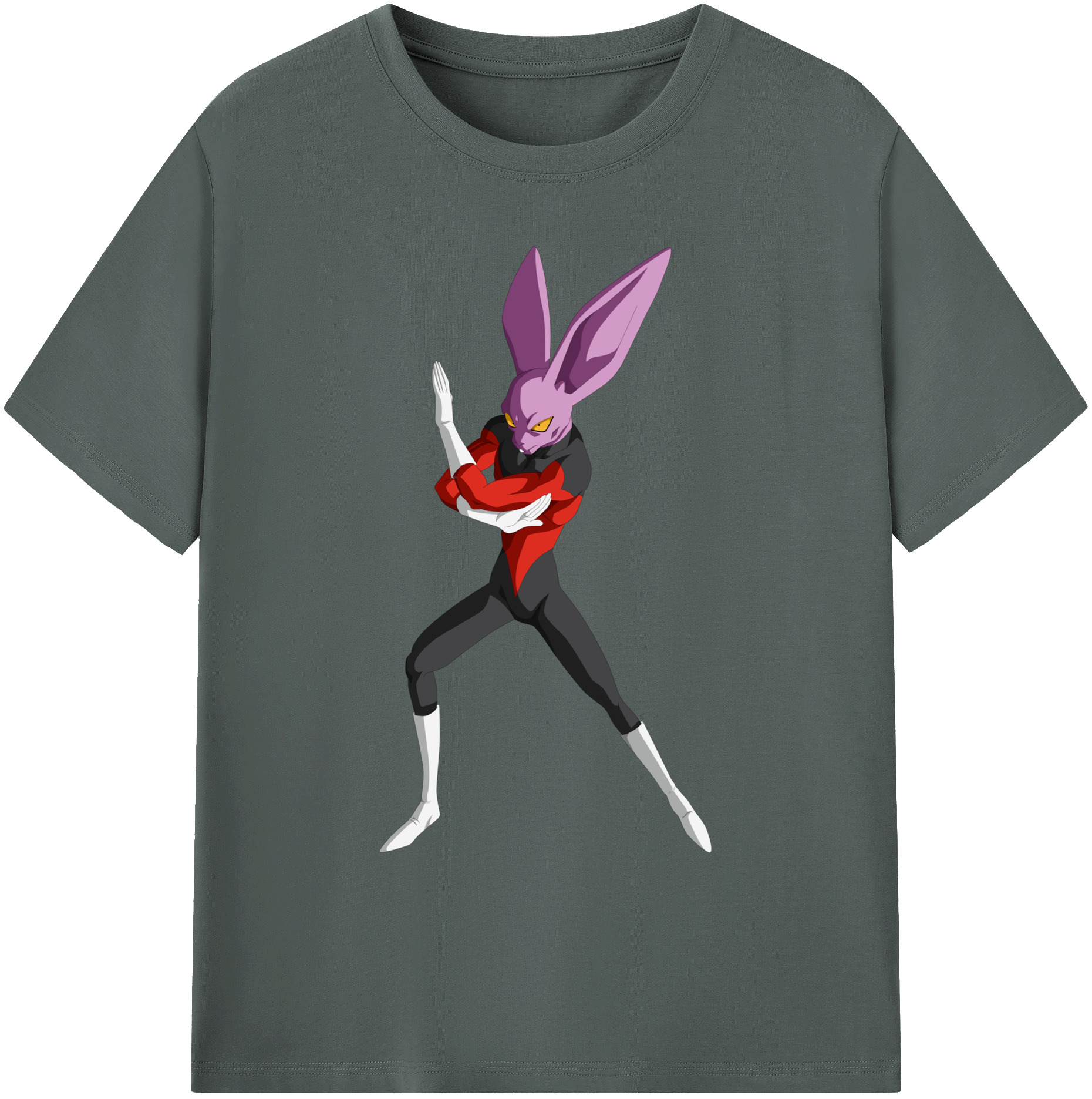 （画像用） ドラゴンボール ビルス 破壊神ビルス DRAGON BALL Beerus Birusu 綿100％ メンズ半袖Tシャツ｜肌触りやわらか＆通気性